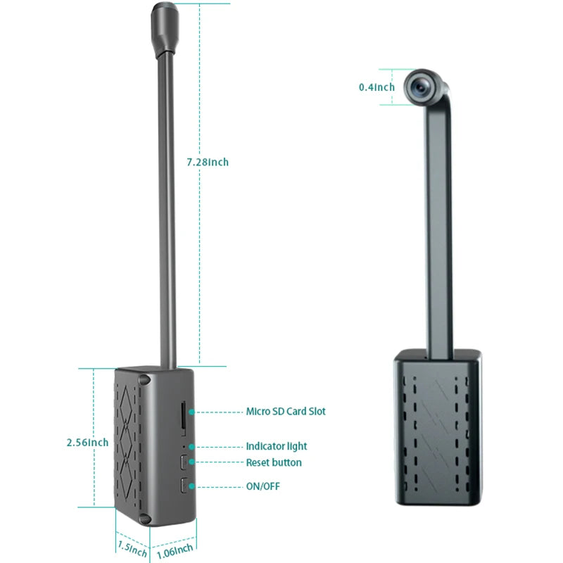 1080P HD Mini WiFi Camera – Wireless Loop Recording IP Cam with Motion Sensor, Alarm Push & Hidden Surveillance