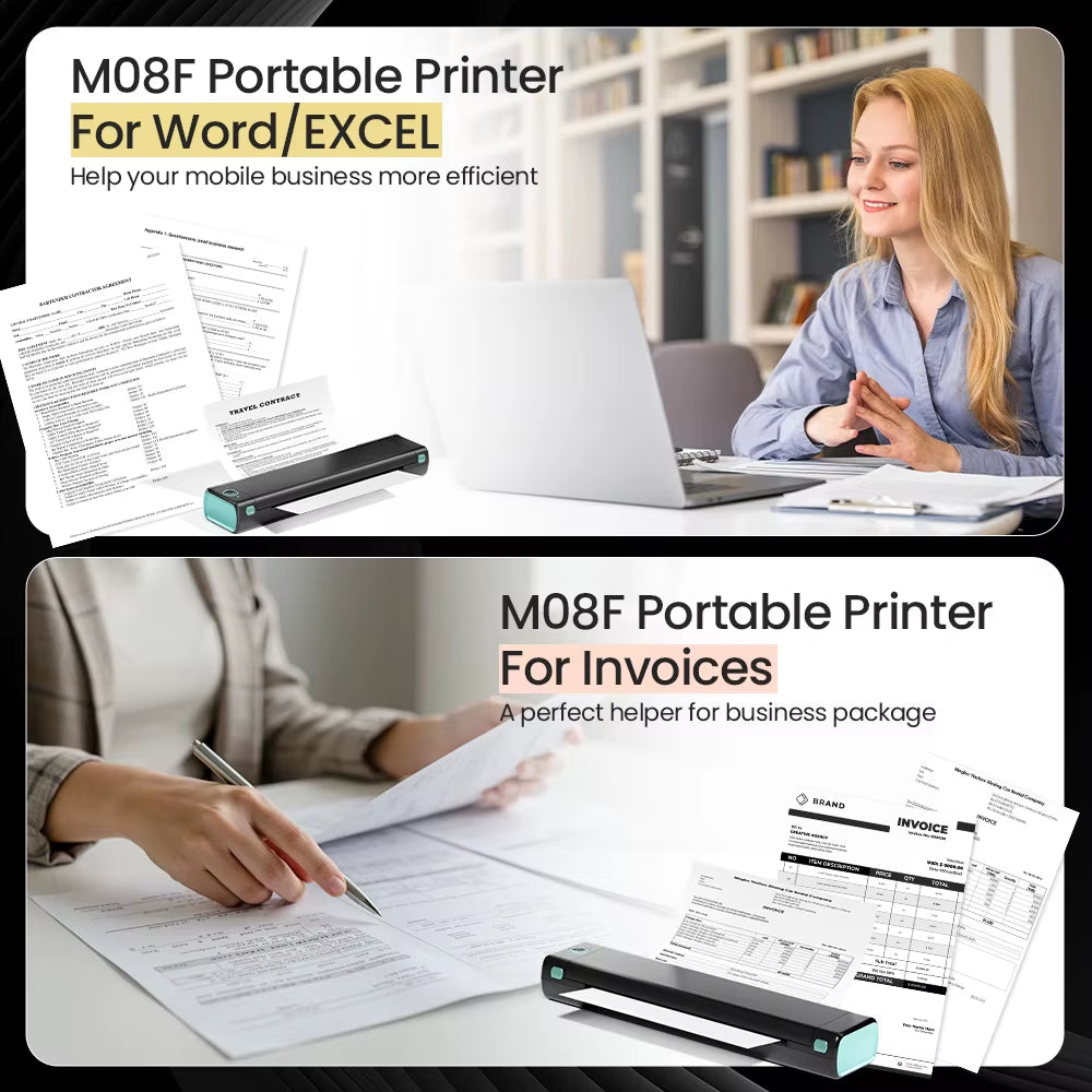 M08F Wireless Tattoo Transfer Stencil Printer Tattoo Transfer Thermal Printer Machine Compatible with Smartphone & PC