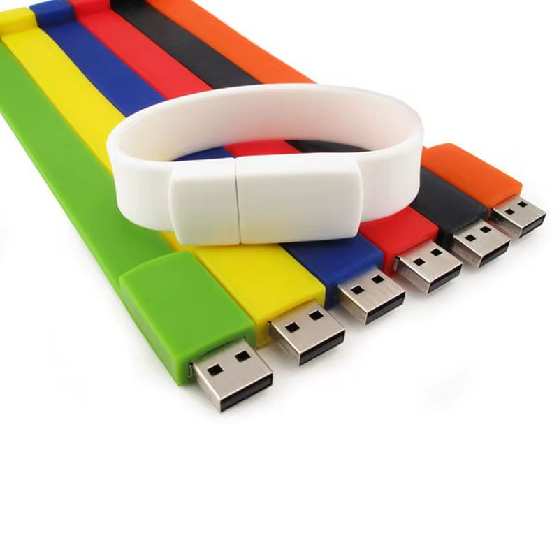 Promotion Custom Logo Cle Usb Bracelet Silicone Pendrive Wristband Flash Drive Bracelet Usb Drive 16 Gb Usb Bracelet