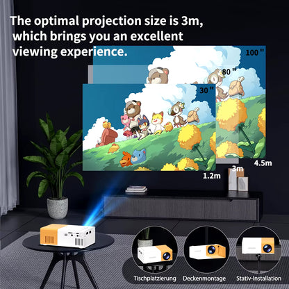 Smart Mini Mobile Phone Full Hd Projector Portable Home Theater Outdoor Camping Projectors Ultra Short Throw Video Proyector