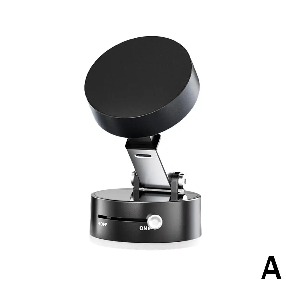 360° Foldable Lazy Phone Mount – Dual Vacuum Suction with Magnetic Grip for Hands-Free Viewing
