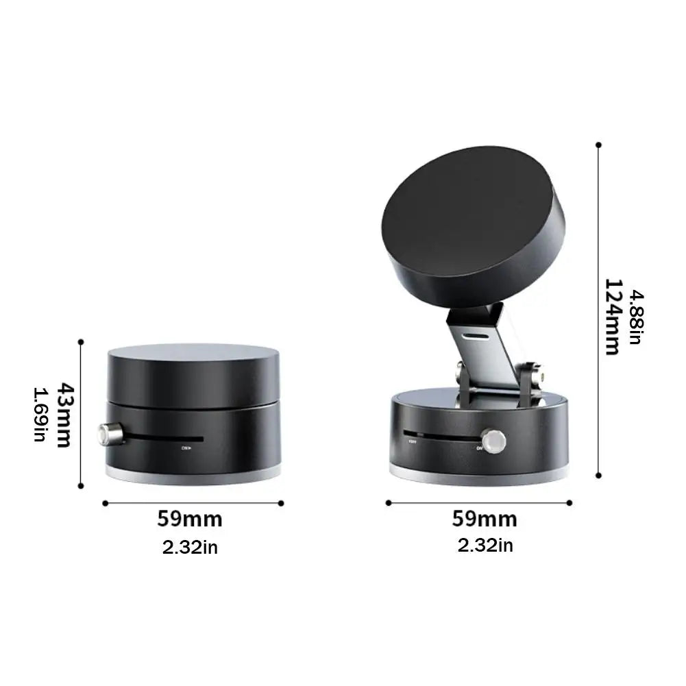 360° Foldable Lazy Phone Mount – Dual Vacuum Suction with Magnetic Grip for Hands-Free Viewing