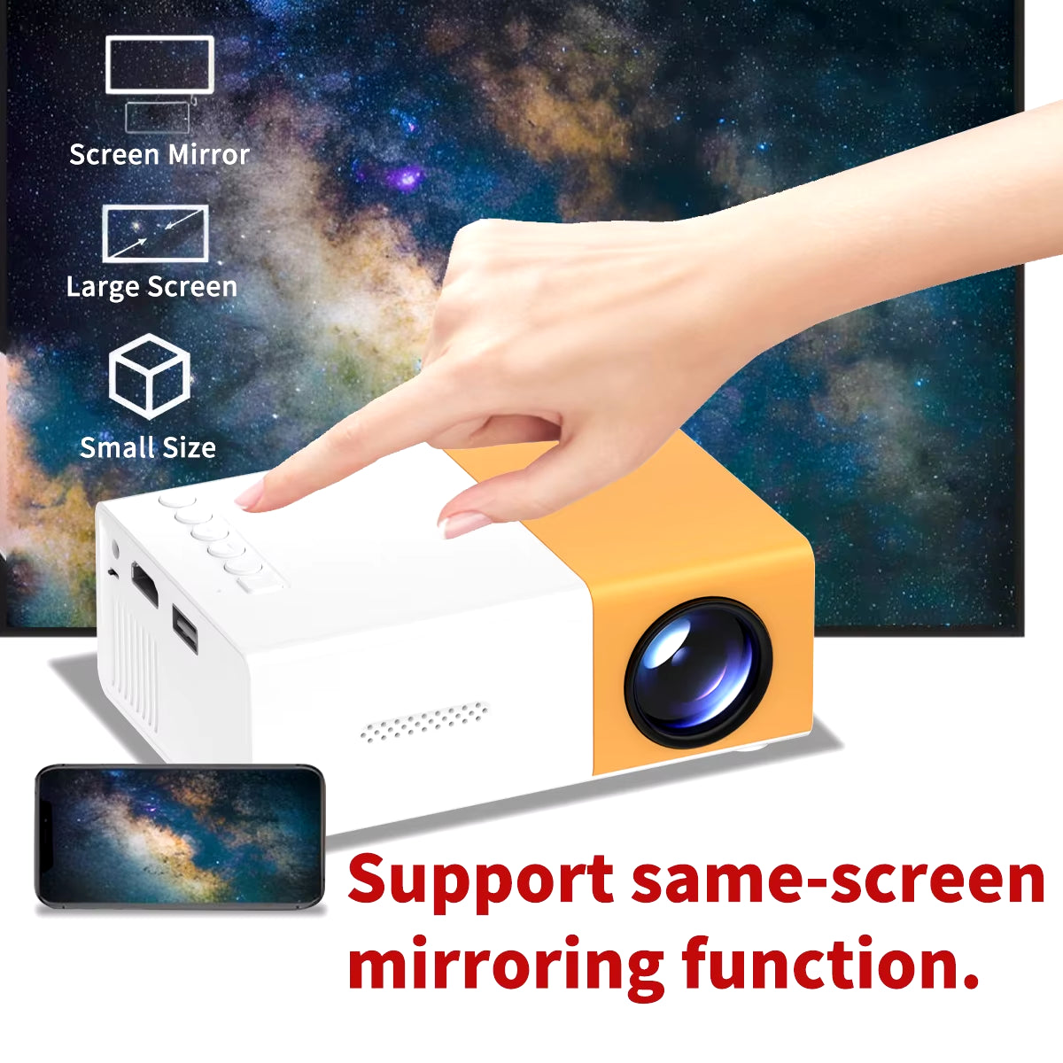 Smart Mini Mobile Phone Full Hd Projector Portable Home Theater Outdoor Camping Projectors Ultra Short Throw Video Proyector