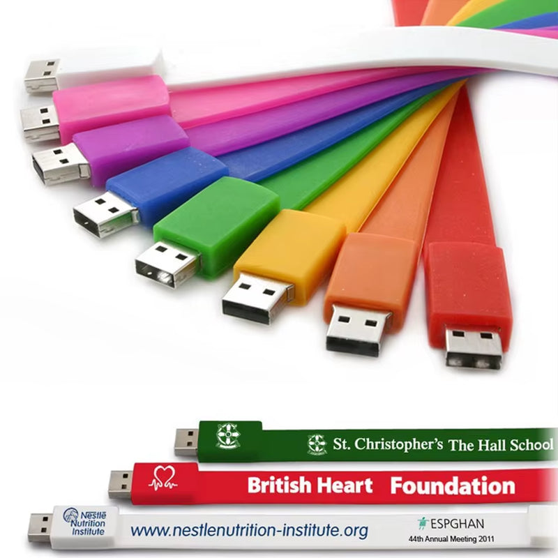 Promotion Custom Logo Cle Usb Bracelet Silicone Pendrive Wristband Flash Drive Bracelet Usb Drive 16 Gb Usb Bracelet